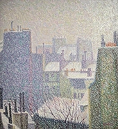 Rooftops of Paris Under the Snow 1902 By Auguste Herbin