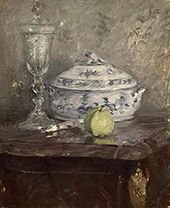 Soup Tureen and Apple By Berthe Morisot