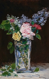 Roses and lilacs By Edouard Manet