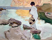 Elena in Cove San Vicente at Majorca 1919 By Joaquin Sorolla