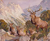 At the Head of the Green River 1937 By Carl Rungius