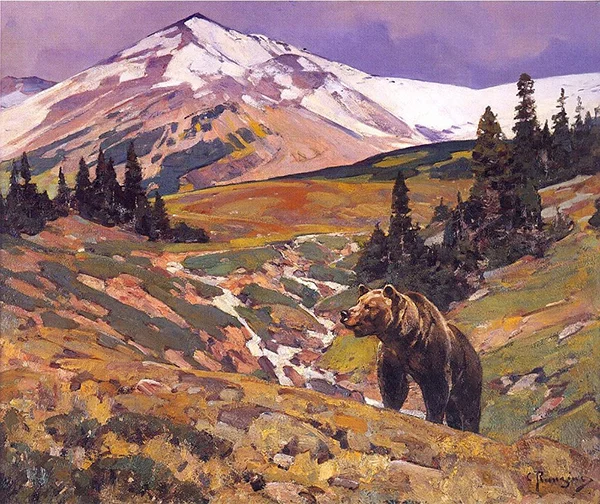 Grizzly Bear By Carl Rungius