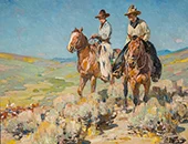 Two Cowboys in the Saddle 1896 By Carl Rungius