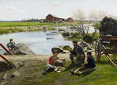 A Rest on the Way to the Fair 1886 By Gunnar Berndtson
