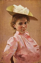 Elegant Lady in Pink By Gunnar Berndtson