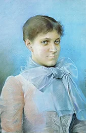 Portrait of a Young Woman c1890 By Gunnar Berndtson