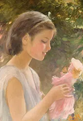 Girl with Doll 1904 By Joan Brull
