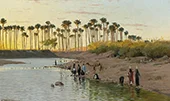 By The Riverside By Wilhelm Kuhnert