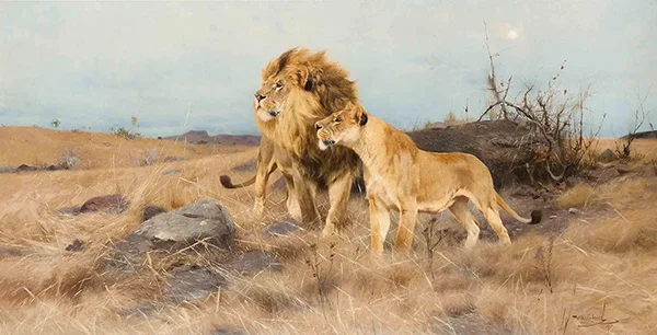On the Warpath By Wilhelm Kuhnert