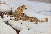 Snow Leopards By Wilhelm Kuhnert