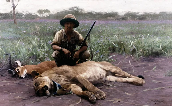 The Hunter with the Game 1915 By Wilhelm Kuhnert