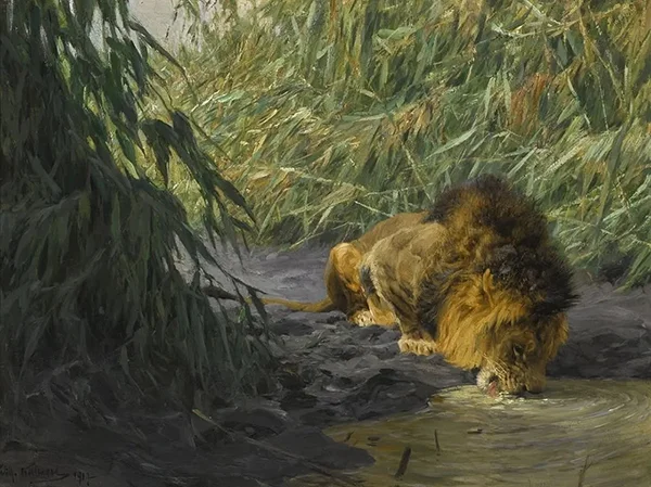 Thirst c1917 By Wilhelm Kuhnert