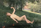Naked Girl in the Forest 1892 By Joan Brull