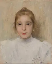 Portrait of Roso Galia as a Child 1896 By Joan Brull