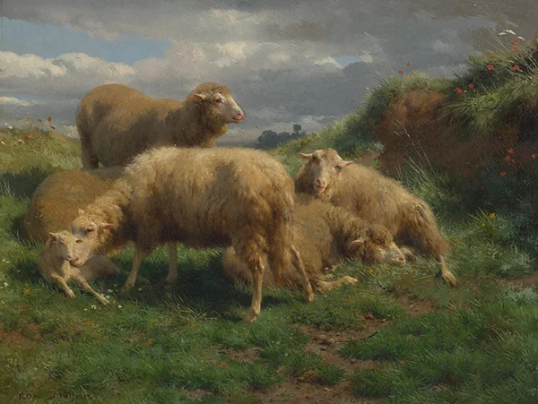 A Landscape with Sheep 1837 By Rosa Bonheur