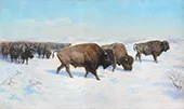 Bison in the Snow 1897 By Rosa Bonheur