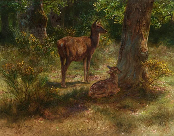Deer and Wild Animals in a Wood 1893 By Rosa Bonheur