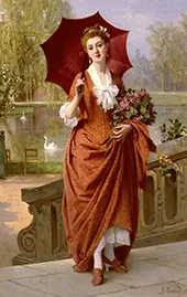 The Red Parasol By Joseph Caraud