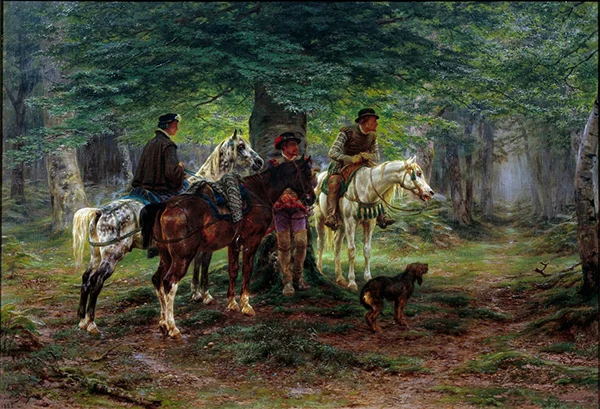 Horsemen Surprised by a Rain By Rosa Bonheur