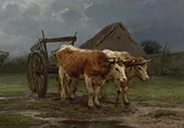 Oxen Pulling a Cart By Rosa Bonheur