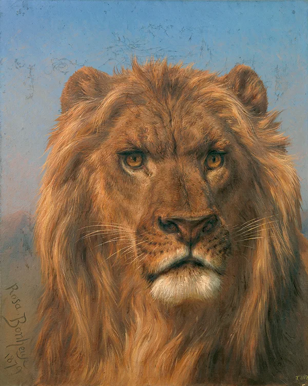 Portrait of a Lion 1879 By Rosa Bonheur