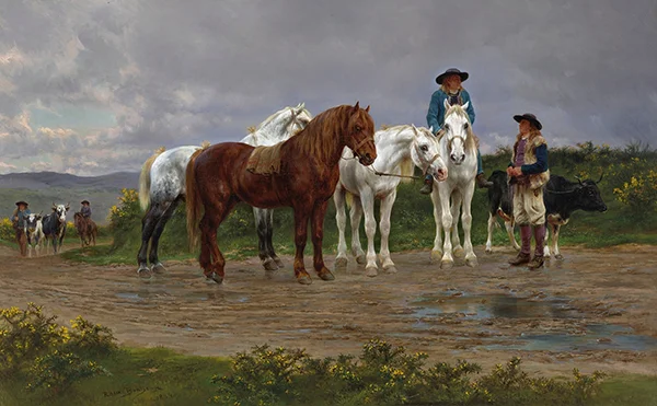 Pyrenees Farmers Market Bound 1884 By Rosa Bonheur