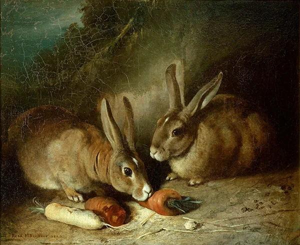 Rabbits 1840 By Rosa Bonheur