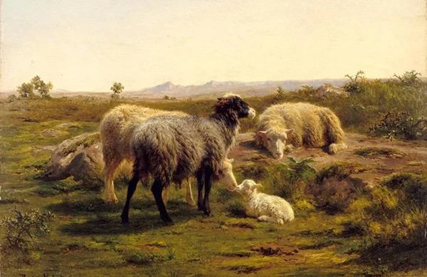 Sheep and Lamb 1866 By Rosa Bonheur