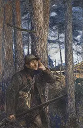 A Poacher 1894 By Bruno Liljefors