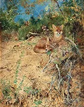 Foxes 1886 By Bruno Liljefors