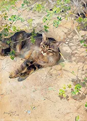Sleeping Jeppe 1886 By Bruno Liljefors