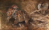 Sparrows among the Thorns 1886 By Bruno Liljefors
