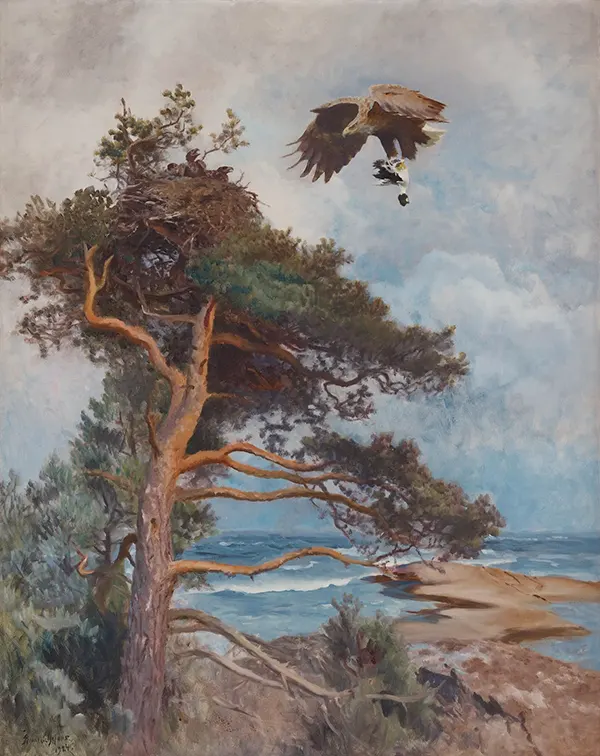 The Eagle Nest By Bruno Liljefors