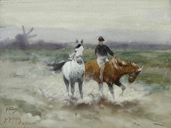 A Horseback Ride 1900 By Richard Friese