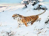 A Tiger in the Snow 1877 By Richard Friese