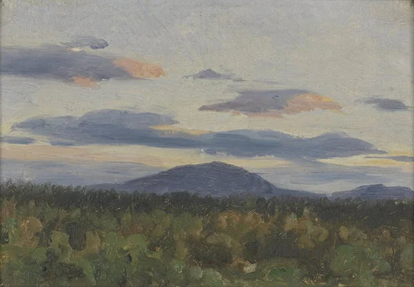 Sunset in Norway 1920 By Richard Friese