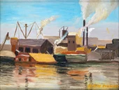 Along the Harlem River 1925 By Malvin Gray Johnson