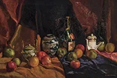 Still Life with Fruit and Teapot By Malvin Gray Johnson