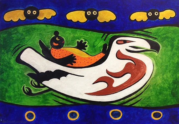Baby on Bird 1943 By Thelma Johnson Streat