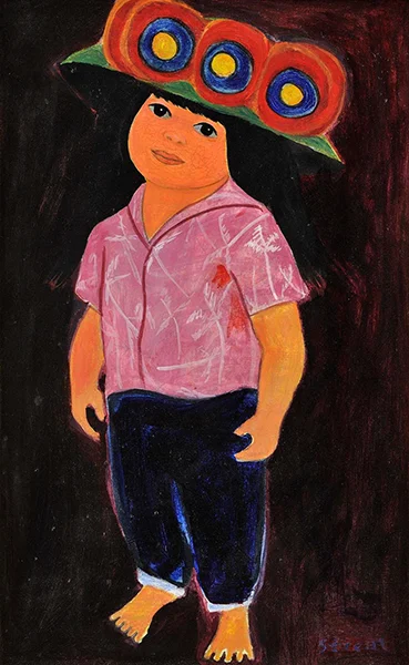 Girl With Flower By Thelma Johnson Streat