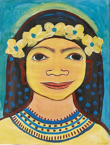 Hawaiian Girl in Yellow By Thelma Johnson Streat