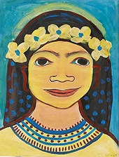 Hawaiian Girl in Yellow By Thelma Johnson Streat