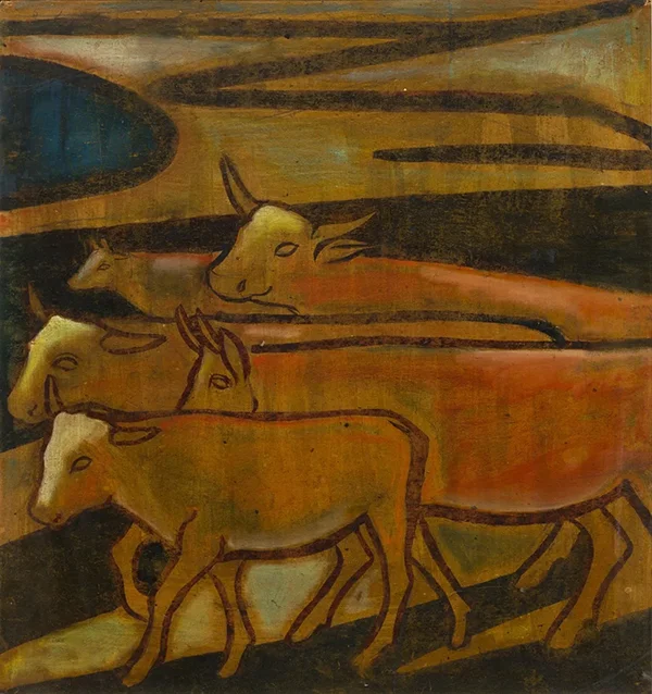 Herd of Cattle c1940 By Thelma Johnson Streat
