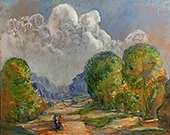 A Couple on a Path c1940 By John Wesley Hardrick