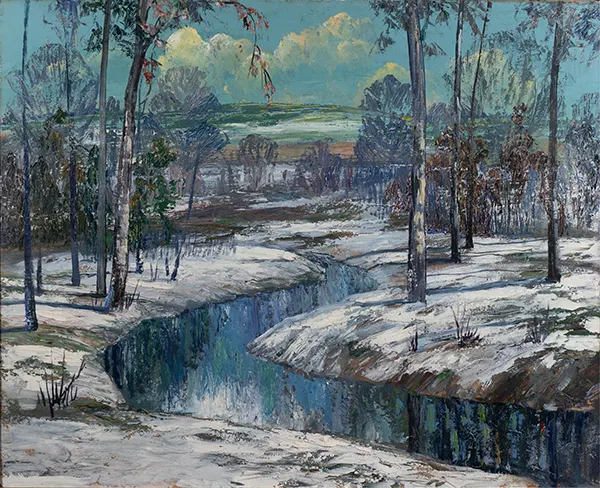 A Stream in Winter By John Wesley Hardrick