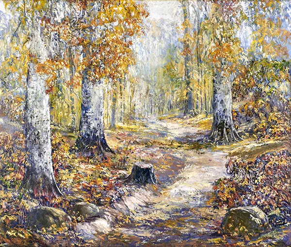 Beech Forest Interior 1935 By John Wesley Hardrick