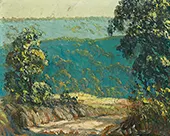 Hilly Landscape with Road By John Wesley Hardrick