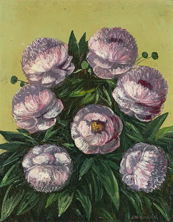 Peonies c1935 By John Wesley Hardrick