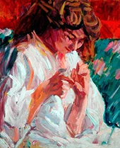Girl Mending 1900 By Roderic O'Conor