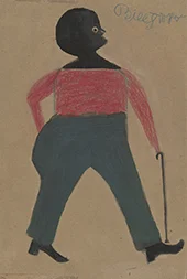 Man Walking 1940 By Bill Traylor
